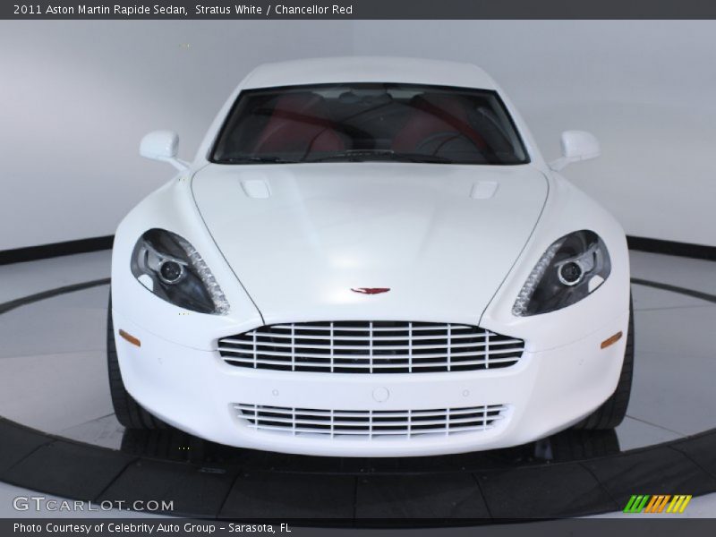 Stratus White / Chancellor Red 2011 Aston Martin Rapide Sedan