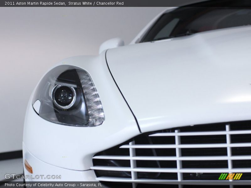 Stratus White / Chancellor Red 2011 Aston Martin Rapide Sedan
