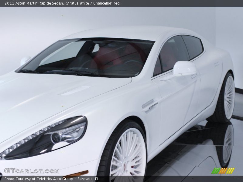 Stratus White / Chancellor Red 2011 Aston Martin Rapide Sedan