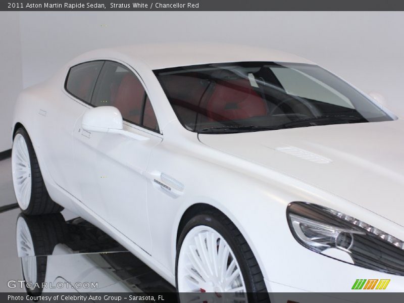 Stratus White / Chancellor Red 2011 Aston Martin Rapide Sedan