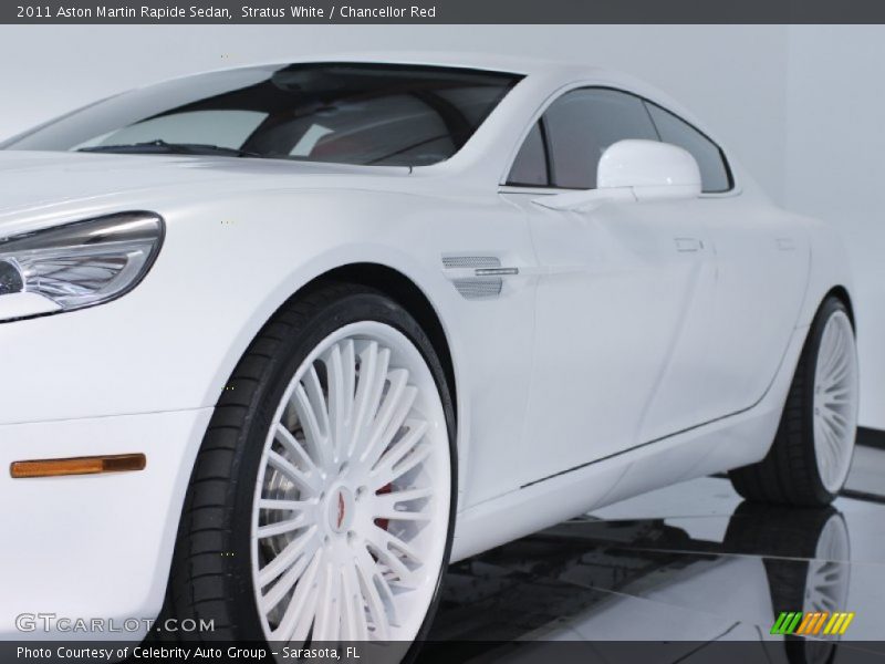 Stratus White / Chancellor Red 2011 Aston Martin Rapide Sedan