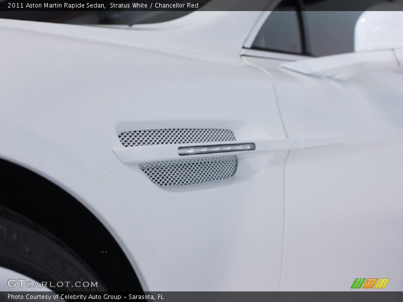 Stratus White / Chancellor Red 2011 Aston Martin Rapide Sedan