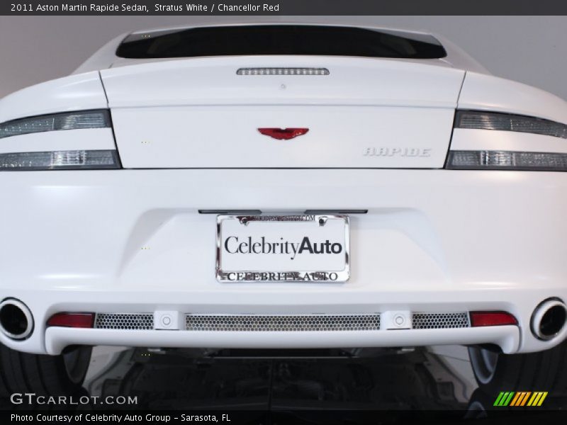 Stratus White / Chancellor Red 2011 Aston Martin Rapide Sedan