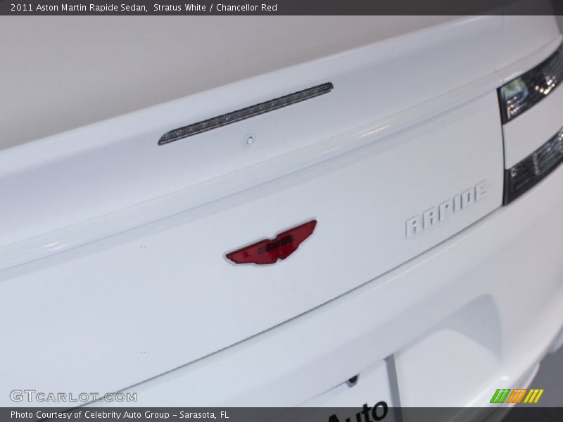 Stratus White / Chancellor Red 2011 Aston Martin Rapide Sedan