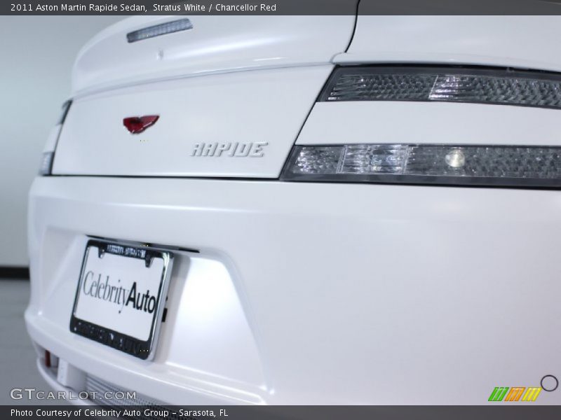 Stratus White / Chancellor Red 2011 Aston Martin Rapide Sedan