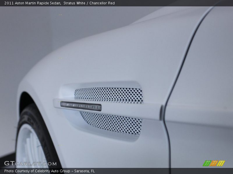 Stratus White / Chancellor Red 2011 Aston Martin Rapide Sedan