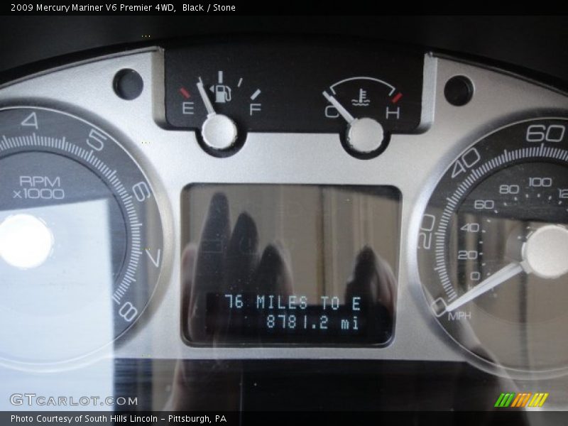 Black / Stone 2009 Mercury Mariner V6 Premier 4WD