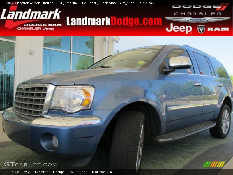 Marine Blue Pearl / Dark Slate Gray/Light Slate Gray 2007 Chrysler Aspen Limited HEMI