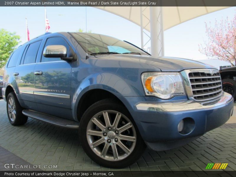 Marine Blue Pearl / Dark Slate Gray/Light Slate Gray 2007 Chrysler Aspen Limited HEMI