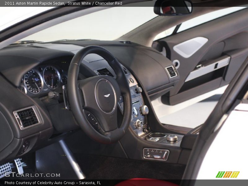 Stratus White / Chancellor Red 2011 Aston Martin Rapide Sedan