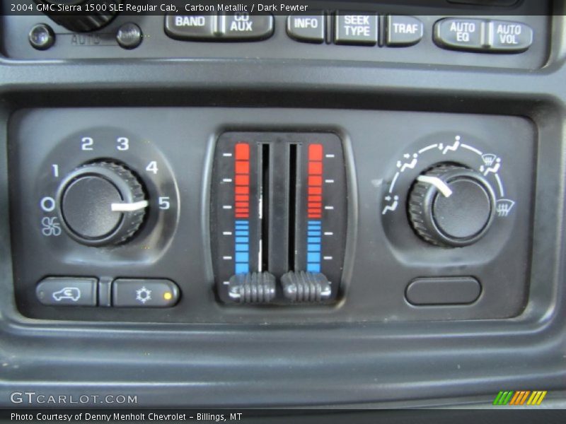 Controls of 2004 Sierra 1500 SLE Regular Cab