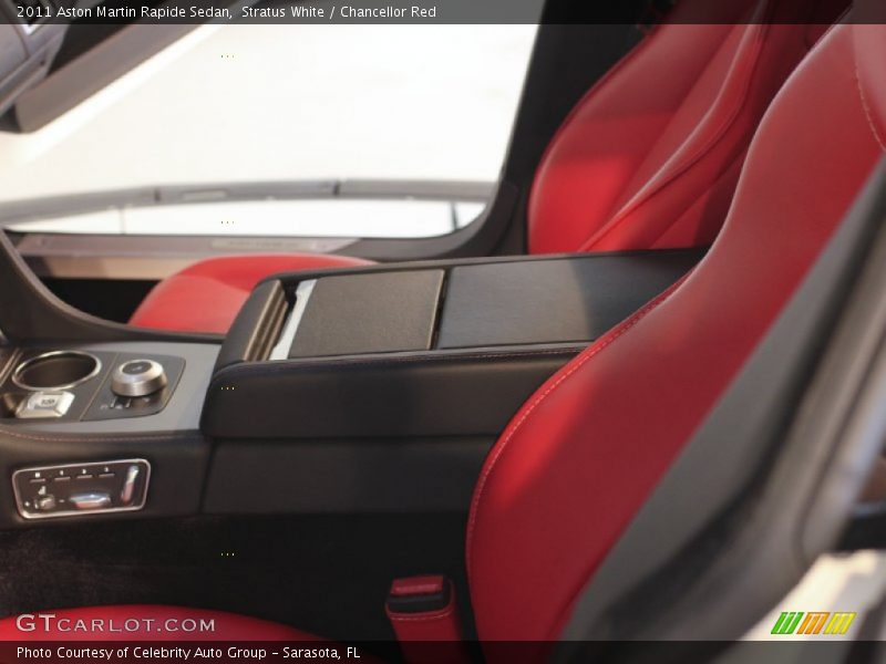 Stratus White / Chancellor Red 2011 Aston Martin Rapide Sedan