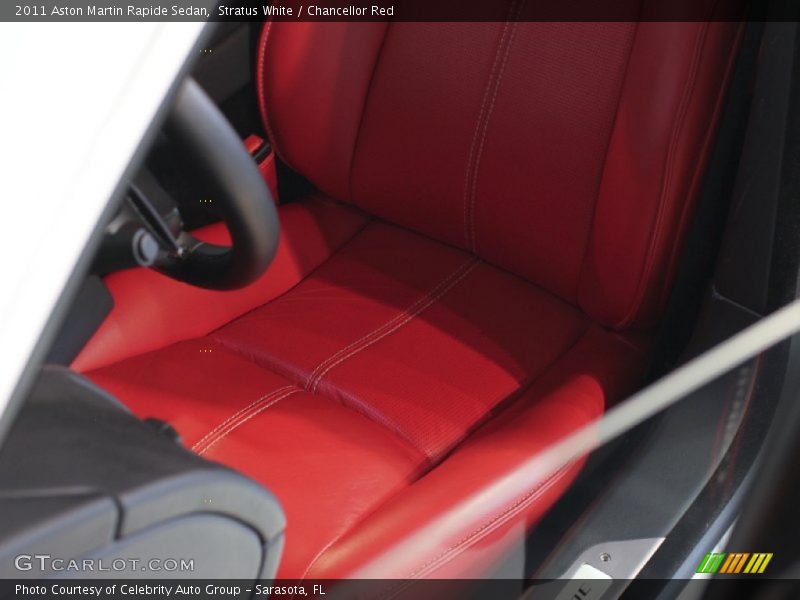Stratus White / Chancellor Red 2011 Aston Martin Rapide Sedan
