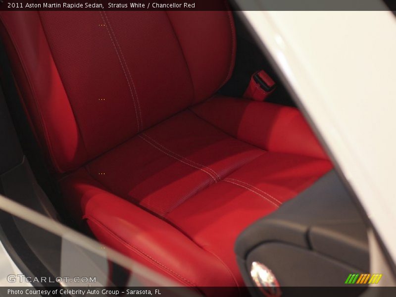Stratus White / Chancellor Red 2011 Aston Martin Rapide Sedan