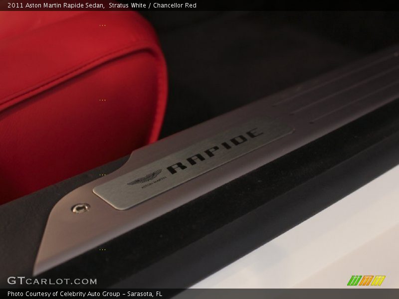 Stratus White / Chancellor Red 2011 Aston Martin Rapide Sedan