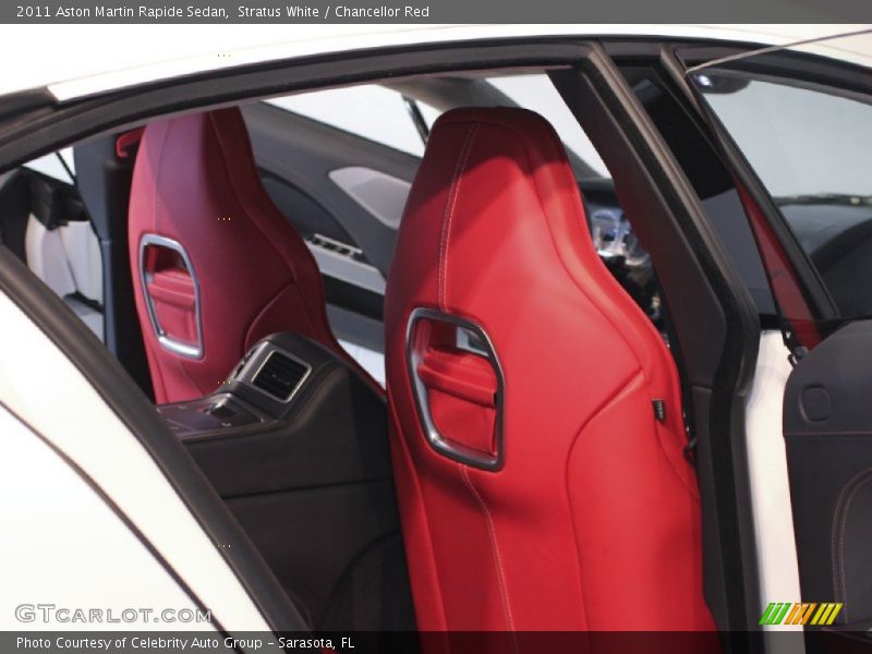 Stratus White / Chancellor Red 2011 Aston Martin Rapide Sedan
