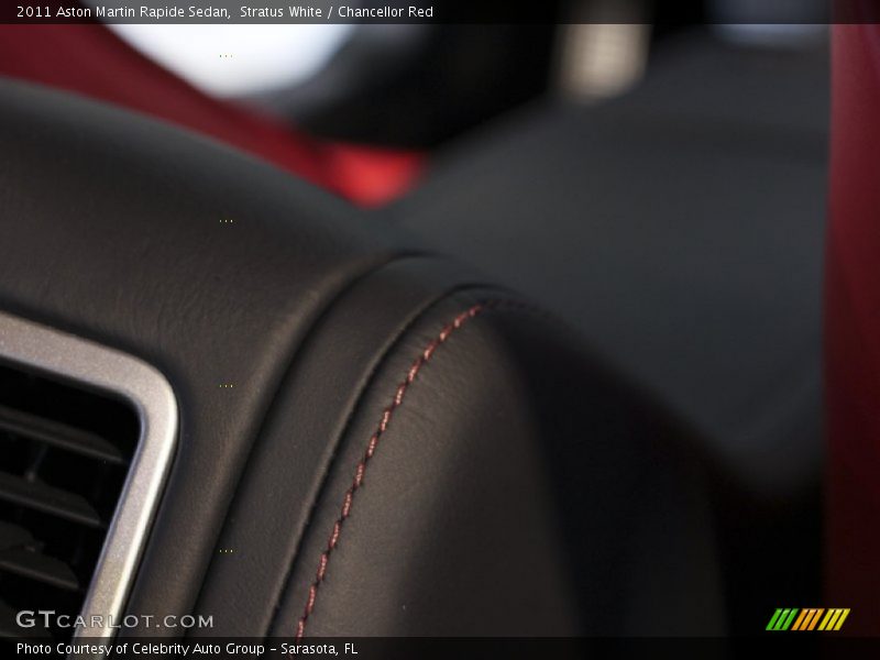 Stratus White / Chancellor Red 2011 Aston Martin Rapide Sedan