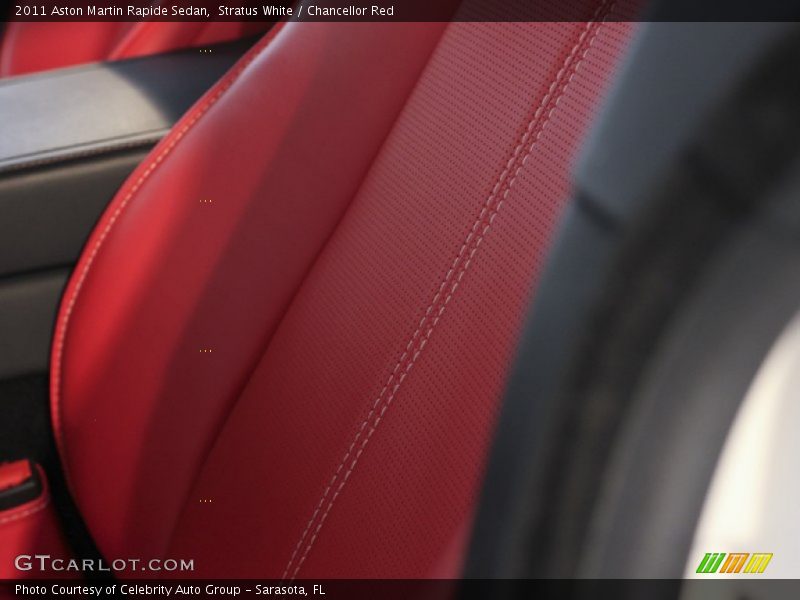 Stratus White / Chancellor Red 2011 Aston Martin Rapide Sedan