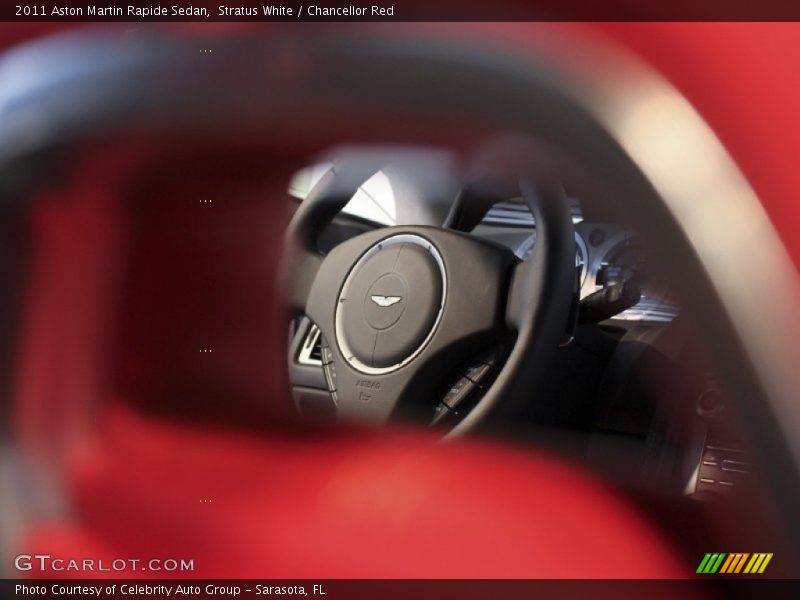 Stratus White / Chancellor Red 2011 Aston Martin Rapide Sedan