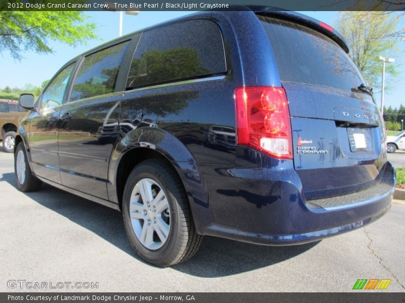 True Blue Pearl / Black/Light Graystone 2012 Dodge Grand Caravan Crew