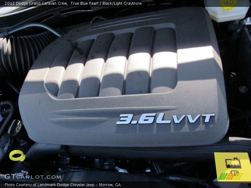 True Blue Pearl / Black/Light Graystone 2012 Dodge Grand Caravan Crew