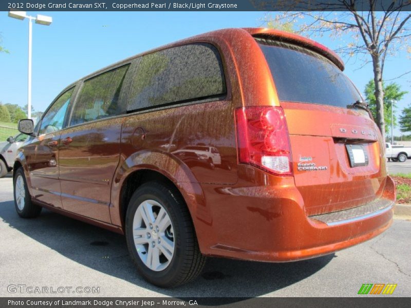 Copperhead Pearl / Black/Light Graystone 2012 Dodge Grand Caravan SXT