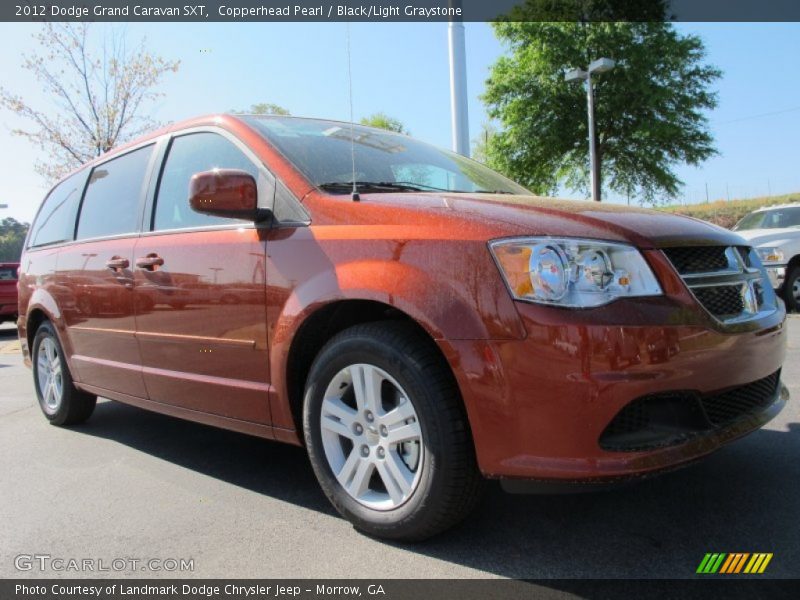 Copperhead Pearl / Black/Light Graystone 2012 Dodge Grand Caravan SXT