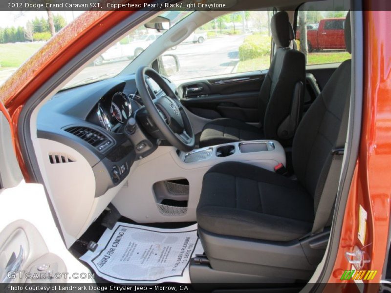 Copperhead Pearl / Black/Light Graystone 2012 Dodge Grand Caravan SXT