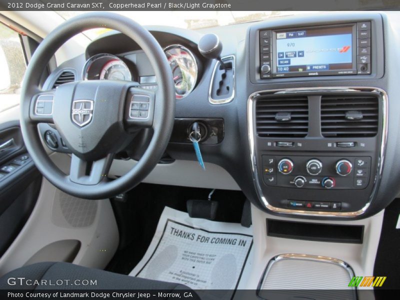 Copperhead Pearl / Black/Light Graystone 2012 Dodge Grand Caravan SXT