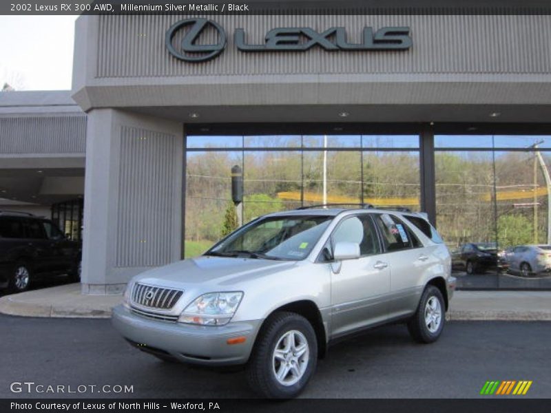 Millennium Silver Metallic / Black 2002 Lexus RX 300 AWD