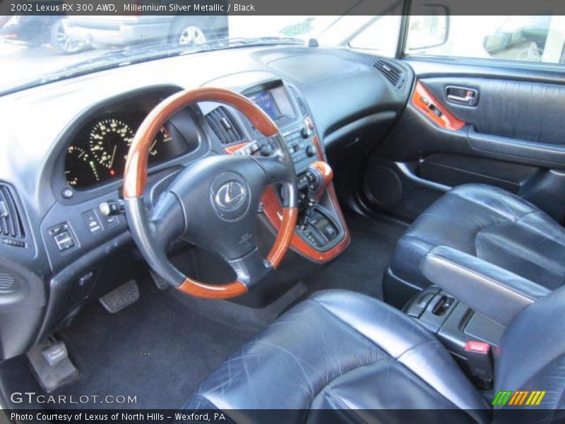 Millennium Silver Metallic / Black 2002 Lexus RX 300 AWD