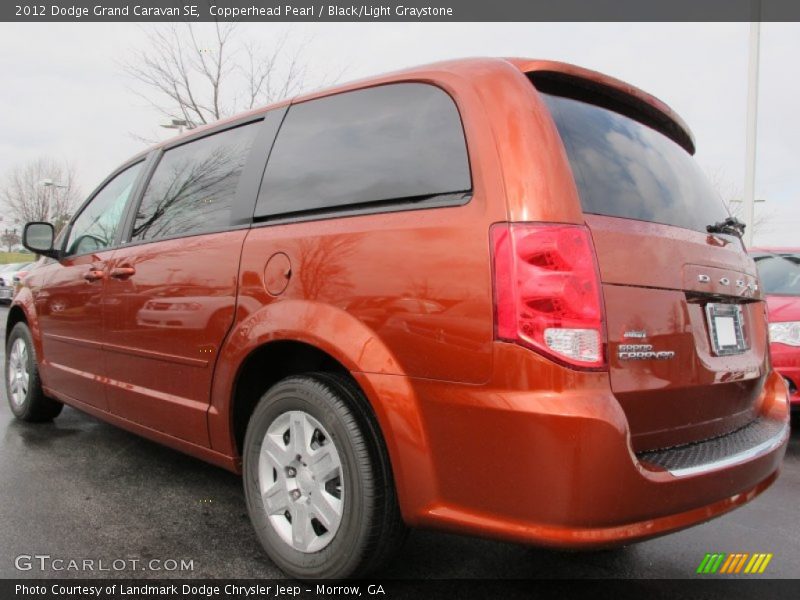 Copperhead Pearl / Black/Light Graystone 2012 Dodge Grand Caravan SE