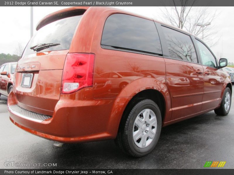 Copperhead Pearl / Black/Light Graystone 2012 Dodge Grand Caravan SE