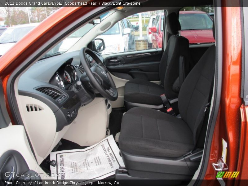 Copperhead Pearl / Black/Light Graystone 2012 Dodge Grand Caravan SE