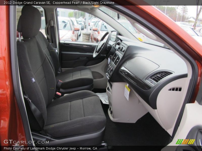Copperhead Pearl / Black/Light Graystone 2012 Dodge Grand Caravan SE