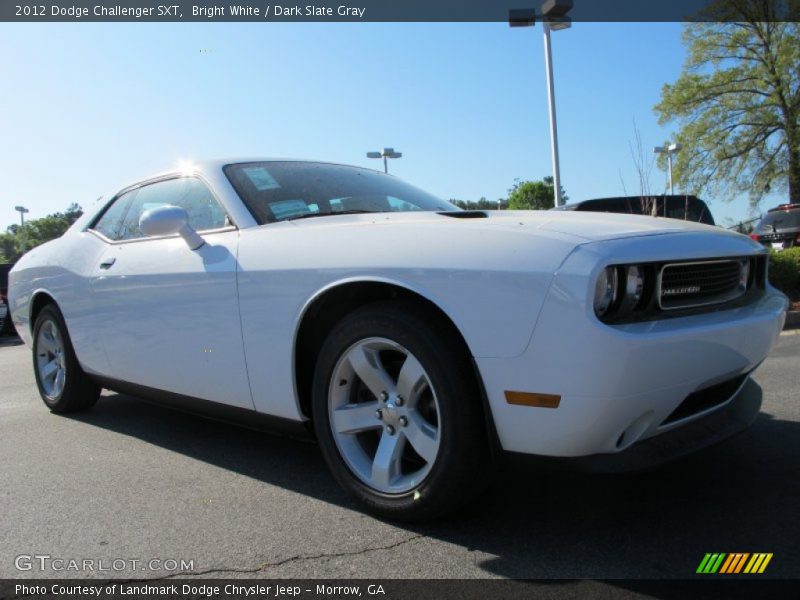Bright White / Dark Slate Gray 2012 Dodge Challenger SXT