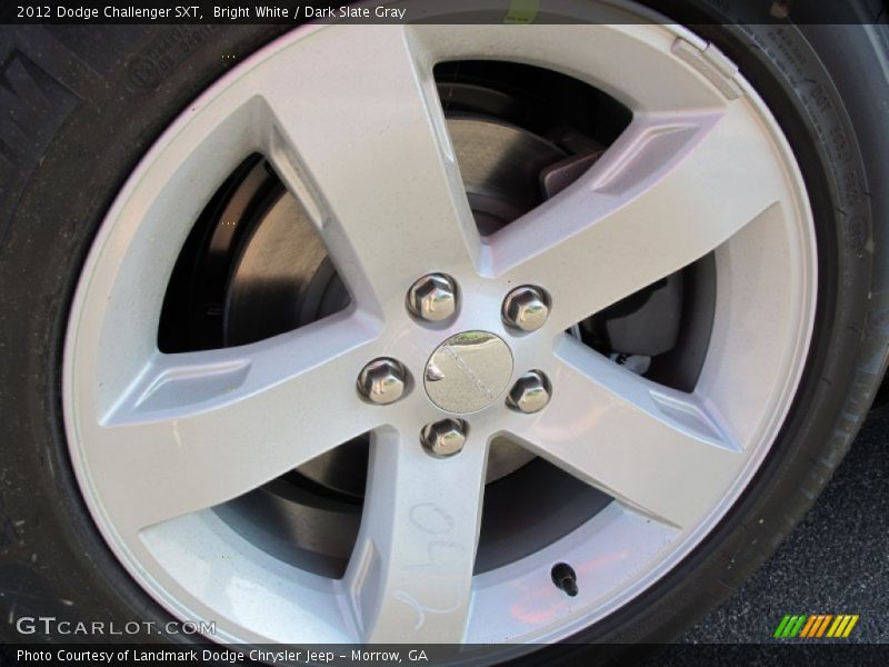 Bright White / Dark Slate Gray 2012 Dodge Challenger SXT