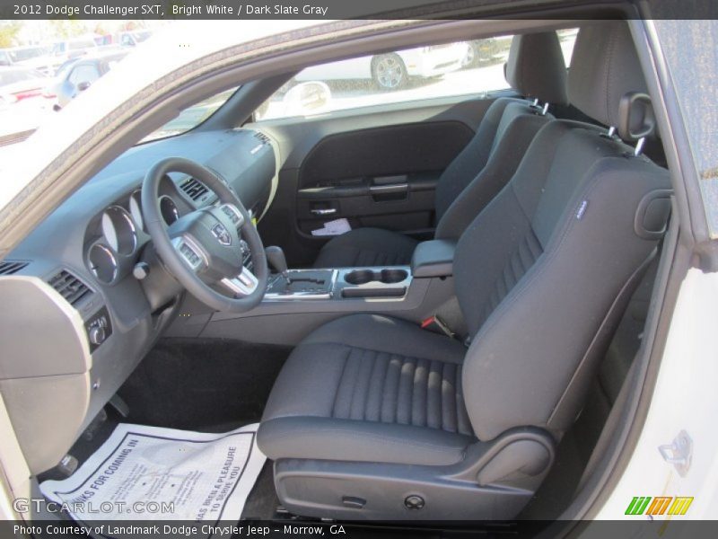 Bright White / Dark Slate Gray 2012 Dodge Challenger SXT