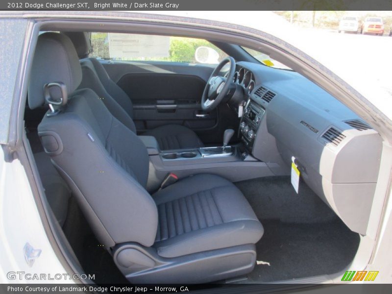 Bright White / Dark Slate Gray 2012 Dodge Challenger SXT