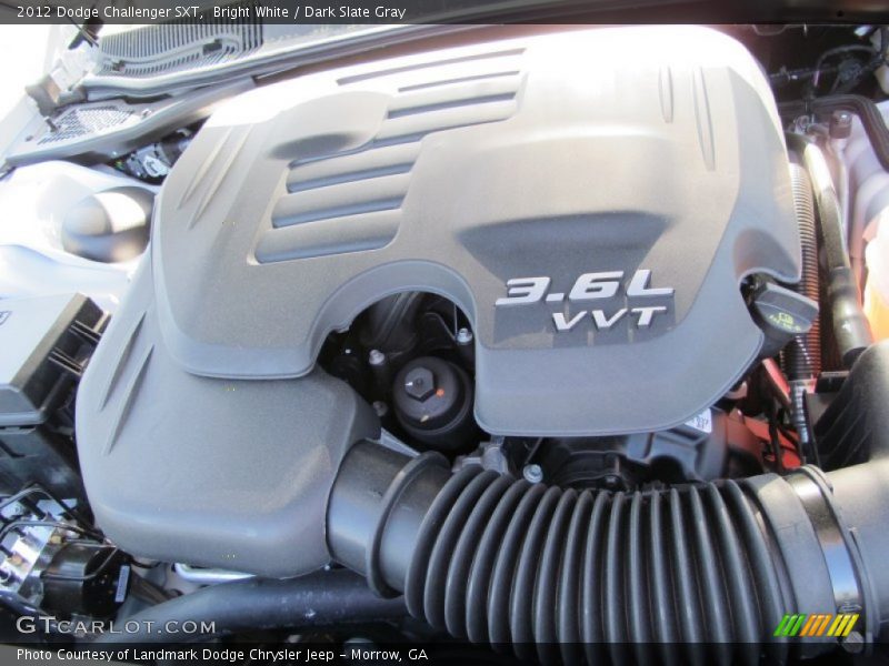 Bright White / Dark Slate Gray 2012 Dodge Challenger SXT