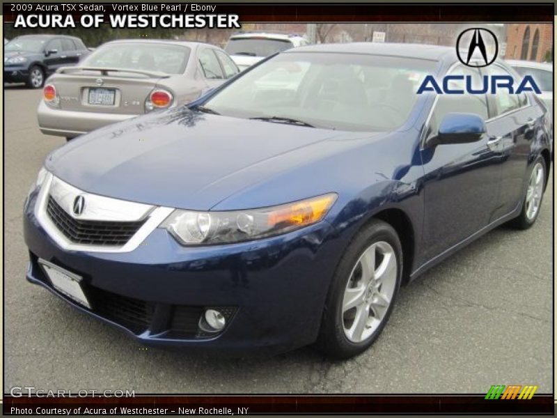 Vortex Blue Pearl / Ebony 2009 Acura TSX Sedan