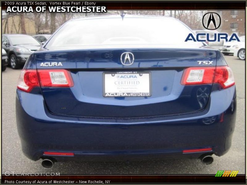 Vortex Blue Pearl / Ebony 2009 Acura TSX Sedan
