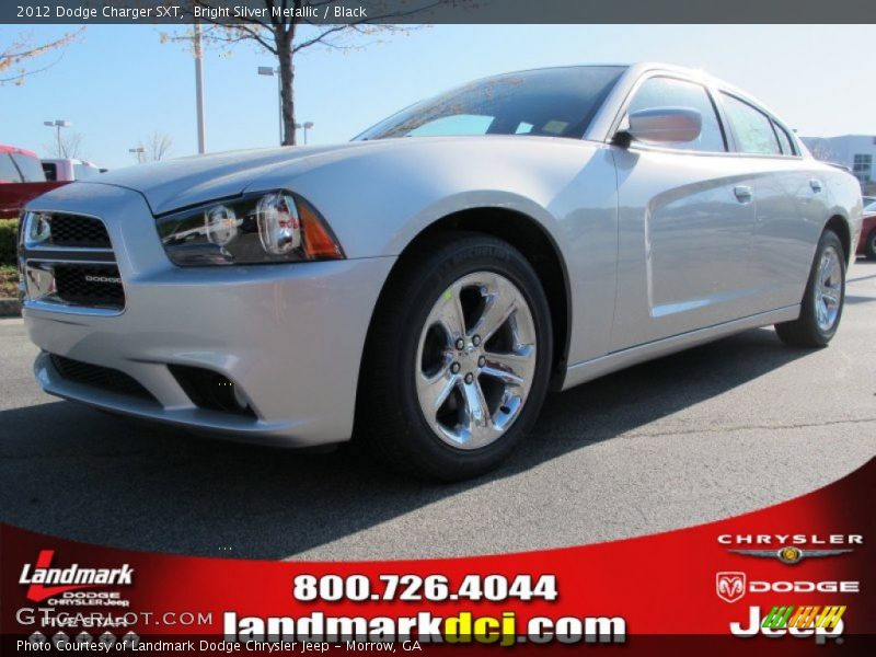 Bright Silver Metallic / Black 2012 Dodge Charger SXT