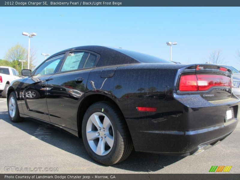 Blackberry Pearl / Black/Light Frost Beige 2012 Dodge Charger SE