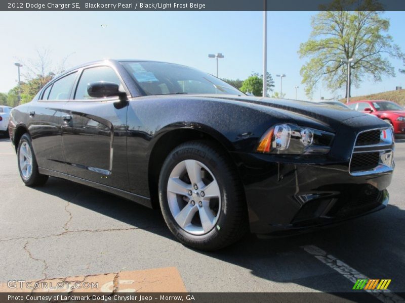 Blackberry Pearl / Black/Light Frost Beige 2012 Dodge Charger SE