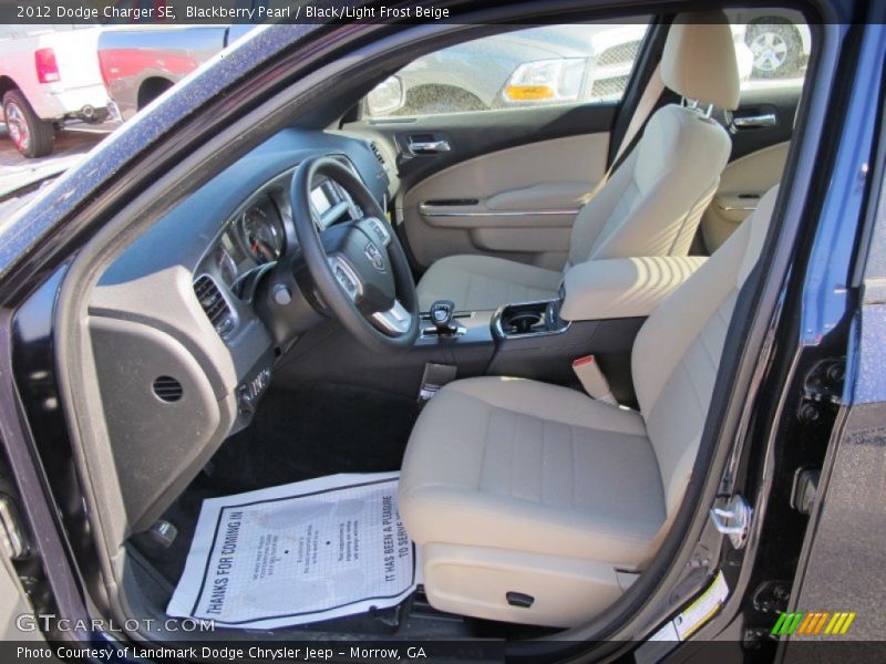 Blackberry Pearl / Black/Light Frost Beige 2012 Dodge Charger SE