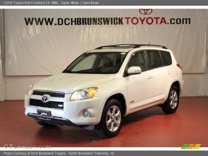 Super White / Sand Beige 2009 Toyota RAV4 Limited V6 4WD