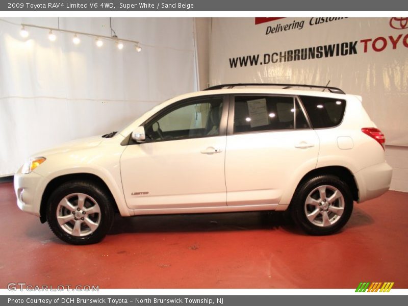 Super White / Sand Beige 2009 Toyota RAV4 Limited V6 4WD