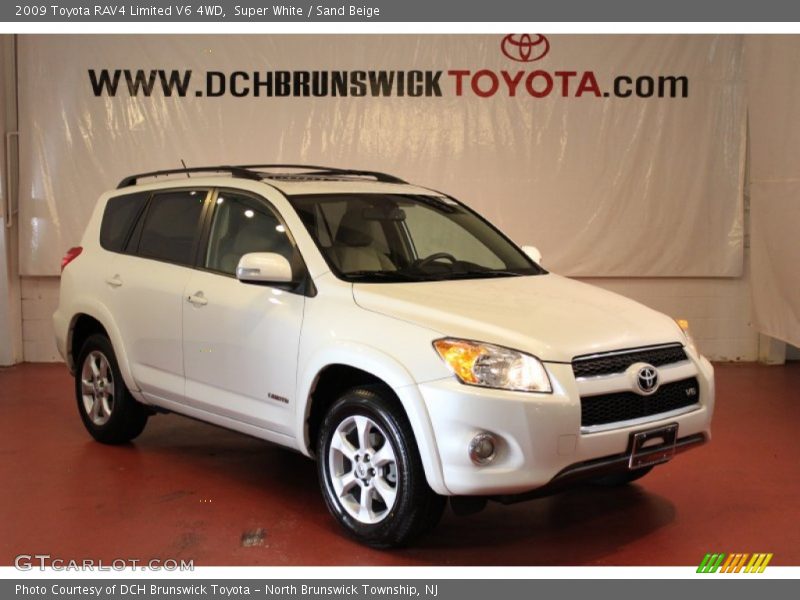 Super White / Sand Beige 2009 Toyota RAV4 Limited V6 4WD