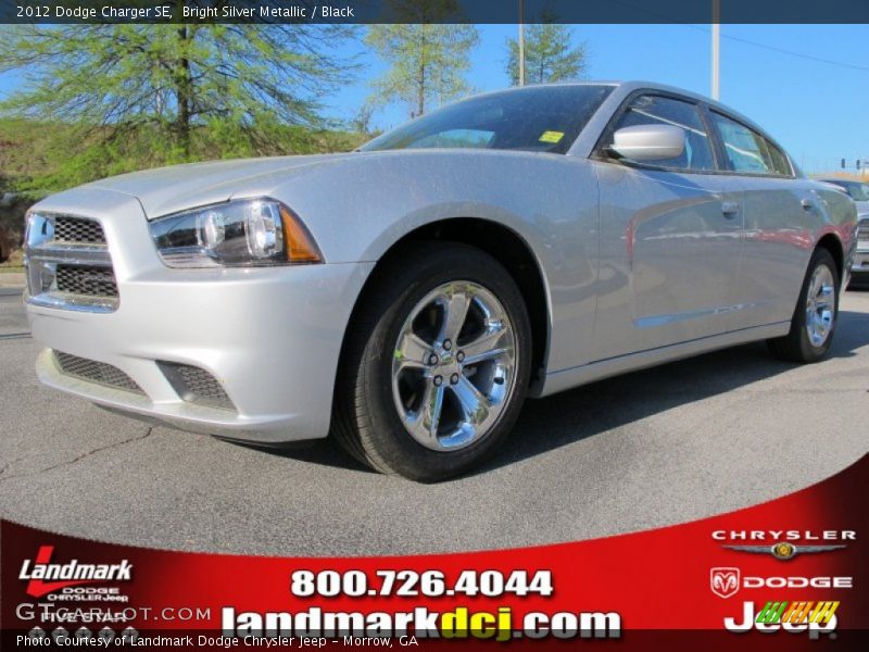 Bright Silver Metallic / Black 2012 Dodge Charger SE